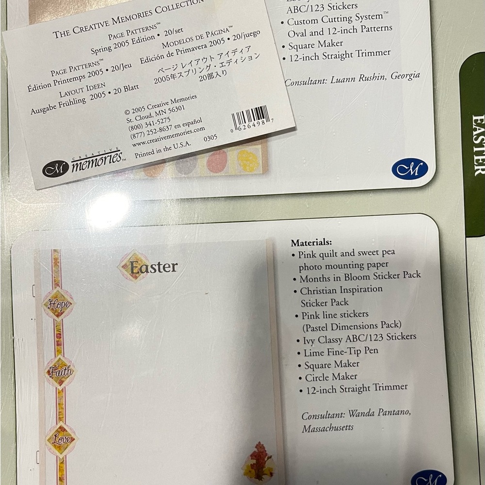 Creative Memories Easter Craft Set with Pink and White Accents